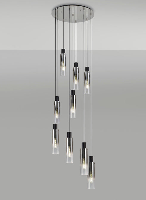 Brooks Slim Round Pendant 9 Light